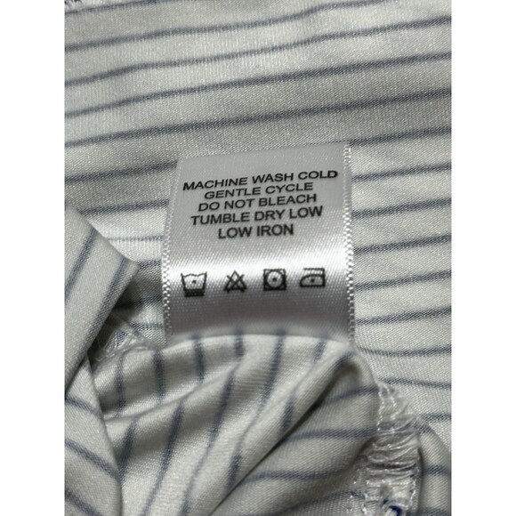 1764 Polo Golf Shirt Mens XL Striped Performance Stretch *READ *STAINS - Picture 9 of 10